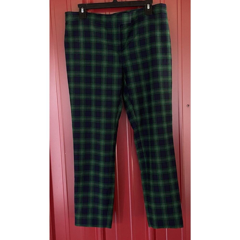Vineyard Vines Pants Wool Stretch Tartan Plaid Ankle‎ Lined Womens Size 8